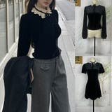 ゆるカワコーデ☆バロックベルベットシリーズ取り外し可能な襟 シャツ／ワンピース | 17kg | 詳細画像1 