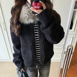 大人っぽく洗練された☆ファー付き 小粒ボア ムートン風コート | 17kg | 詳細画像10 