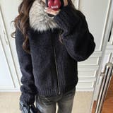 大人っぽく洗練された☆ファー付き 小粒ボア ムートン風コート | 17kg | 詳細画像11 