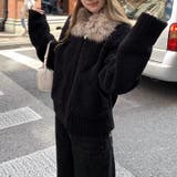 大人っぽく洗練された☆ファー付き 小粒ボア ムートン風コート | 17kg | 詳細画像14 