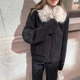 大人っぽく洗練された☆ファー付き 小粒ボア ムートン風コート | 17kg | 詳細画像18 