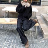 大人っぽく洗練された☆ファー付き 小粒ボア ムートン風コート | 17kg | 詳細画像20 