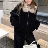 大人っぽく洗練された☆ファー付き 小粒ボア ムートン風コート | 17kg | 詳細画像21 