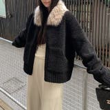 大人っぽく洗練された☆ファー付き 小粒ボア ムートン風コート | 17kg | 詳細画像27 