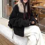 大人っぽく洗練された☆ファー付き 小粒ボア ムートン風コート | 17kg | 詳細画像29 