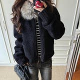 大人っぽく洗練された☆ファー付き 小粒ボア ムートン風コート | 17kg | 詳細画像6 