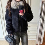 大人っぽく洗練された☆ファー付き 小粒ボア ムートン風コート | 17kg | 詳細画像9 