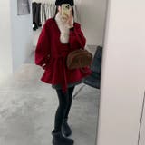 甘辛系ガールズ フォックスファーダブルフェイス カシミヤ混コートウエストリボン付… | 17kg | 詳細画像5 