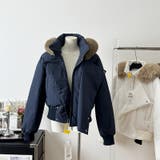ゆるカワコーデ☆フォックスファー襟フード付き ダウンコート | 17kg | 詳細画像7 