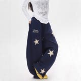 ネイビー | 甘辛系ガールズ☆レトロ 星刺繍ワッペン スポーツ系 ストリートスウェットパンツ | 17kg