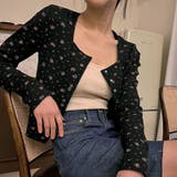 ゆるカワコーデ☆フラワープリント スクエアネック ショート丈 ニットトップス | 17kg | 詳細画像19 