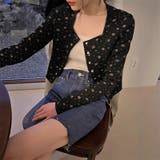 ゆるカワコーデ☆フラワープリント スクエアネック ショート丈 ニットトップス | 17kg | 詳細画像2 