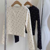 ゆるカワコーデ☆フラワープリント スクエアネック ショート丈 ニットトップス | 17kg | 詳細画像23 