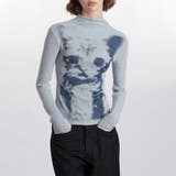 甘辛系ガールズ 猫プリント トップス長袖インナー | 17kg | 詳細画像1 