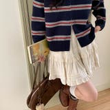 ミレニアル学園風 「レイヤード美学」ウエストゴム ベルベット | 17kg | 詳細画像13 