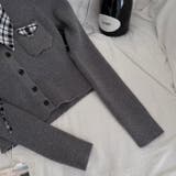 ミレニアル学園風☆チェック柄 襟付き ニットカーディガン+プリーツミニスカート | 17kg | 詳細画像11 