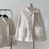 甘辛系ガールズ 「お嬢様ケープ」オーダーメイドボタンフォックスファー付きポケット… | 17kg | 詳細画像1