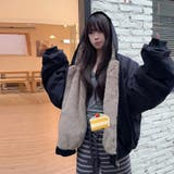 ブラック | ユニセックス☆リバーシブル着用可中綿ジャケットゆったり 防寒 厚手ジャケット | 17kg