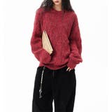 レッド | ユニセックス☆フェアリーグリーン ケーブル編みニットカジュアル 万能トップス | 17kg