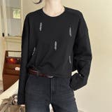 ゆるカワコーデ☆ビーズ装飾 ショート丈長袖Tシャツ | 17kg | 詳細画像1