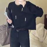 ゆるカワコーデ☆ビーズ装飾 ショート丈長袖Tシャツ | 17kg | 詳細画像8