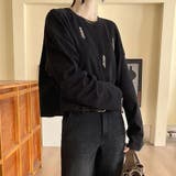 ゆるカワコーデ☆ビーズ装飾 ショート丈長袖Tシャツ | 17kg | 詳細画像9