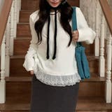 ベージュ | ゆるカワコーデ☆Tシャツ メッシュ切替 細見え フェイクレイヤード | 17kg