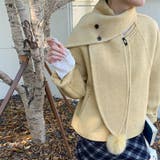 ゆるカワコーデ☆スカーフ付き デザイン性 上品 ウールコート | 17kg | 詳細画像31 