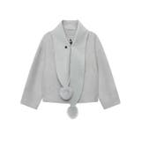 ゆるカワコーデ☆スカーフ付き デザイン性 上品 ウールコート | 17kg | 詳細画像3 