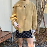 ゆるカワコーデ☆スカーフ付き デザイン性 上品 ウールコート | 17kg | 詳細画像46 