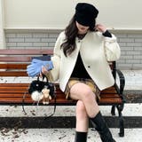 ゆるカワコーデ☆スカーフ付き デザイン性 上品 ウールコート | 17kg | 詳細画像5 