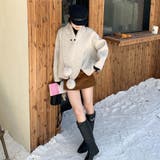 ゆるカワコーデ☆スカーフ付き デザイン性 上品 ウールコート | 17kg | 詳細画像48 