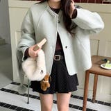 ゆるカワコーデ☆スカーフ付き デザイン性 上品 ウールコート | 17kg | 詳細画像53 