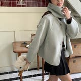 ゆるカワコーデ☆スカーフ付き デザイン性 上品 ウールコート | 17kg | 詳細画像57 