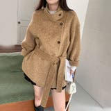 ブラウン | リラックスコレクター☆スタンドカラー ウール ダブルフェイス コート | 17kg