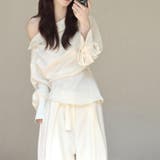 甘辛系ガールズ ワンショルダー風トップス＋カジュアルきれいめスラックス2点セット | 17kg | 詳細画像5 