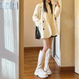 ゆるカワコーデ☆上品エレガントウール混テーラードコート | 17kg | 詳細画像2 