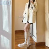 ゆるカワコーデ☆上品エレガントウール混テーラードコート | 17kg | 詳細画像3 