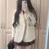 ゆるカワコーデ☆上品エレガントウール混テーラードコート | 17kg | 詳細画像6 