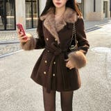 甘辛系ガールズ ウエストリボン付き シェイプシルエットダブルブレスト | 17kg | 詳細画像2 