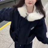 気負わず快適☆中綿ジャケットショート丈 ボア切替 | 17kg | 詳細画像11 