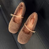 ブラウン | ソックス付きファーシューズワンストラップ ドットソール | 17kg