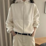 ベージュ | ゆるカワコーデ☆ボアフリース フード付きスウェットアウター | 17kg