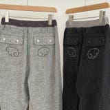 甘辛系ガールズ☆縦ストライプ×ウィング刺繍 ルーズストレートパンツ | 17kg | 詳細画像8 