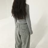 甘辛系ガールズ☆縦ストライプ×ウィング刺繍 ルーズストレートパンツ | 17kg | 詳細画像13 