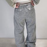 甘辛系ガールズ☆縦ストライプ×ウィング刺繍 ルーズストレートパンツ | 17kg | 詳細画像15 