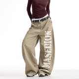 ユニセックス プリント入りバナナシルエットワークデニム ハイストリート | 17kg | 詳細画像9 