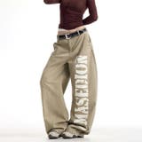 ユニセックス プリント入りバナナシルエットワークデニム ハイストリート | 17kg | 詳細画像6 