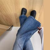 甘辛系ガールズ☆セミフレア デニムパンツ美脚 ワイドパンツ | 17kg | 詳細画像5 