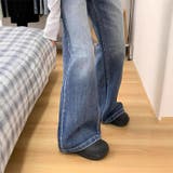 甘辛系ガールズ☆セミフレア デニムパンツ美脚 ワイドパンツ | 17kg | 詳細画像3 